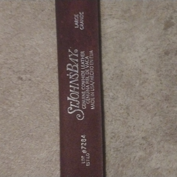 Women Brown Genuine Cowhide Leather Belt Size L Classic Basic Neutral - Picture 8 of 8